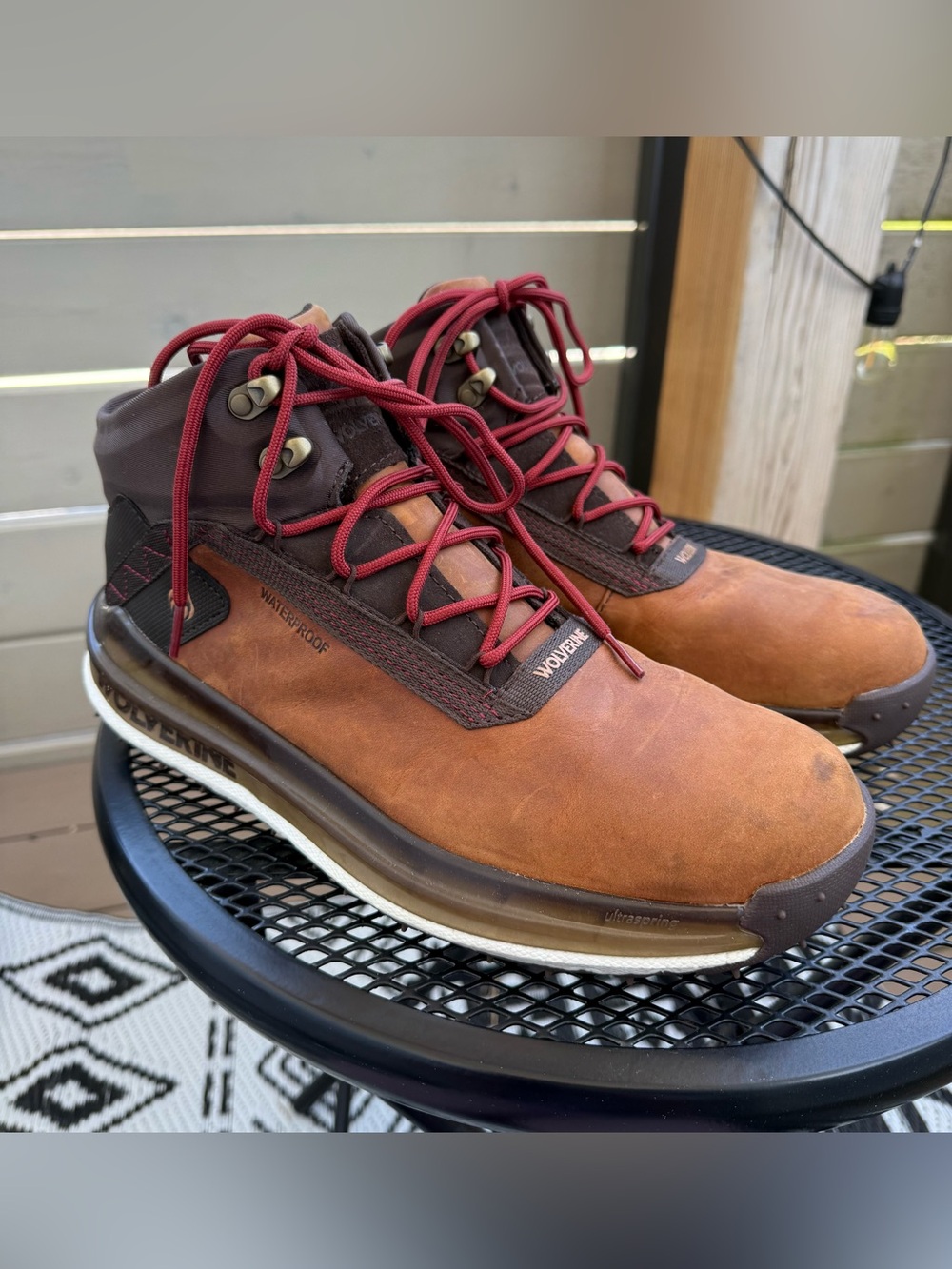 Wolverine Conquer Men's Size 11 UltraSpring Waterproof Hiking Boots